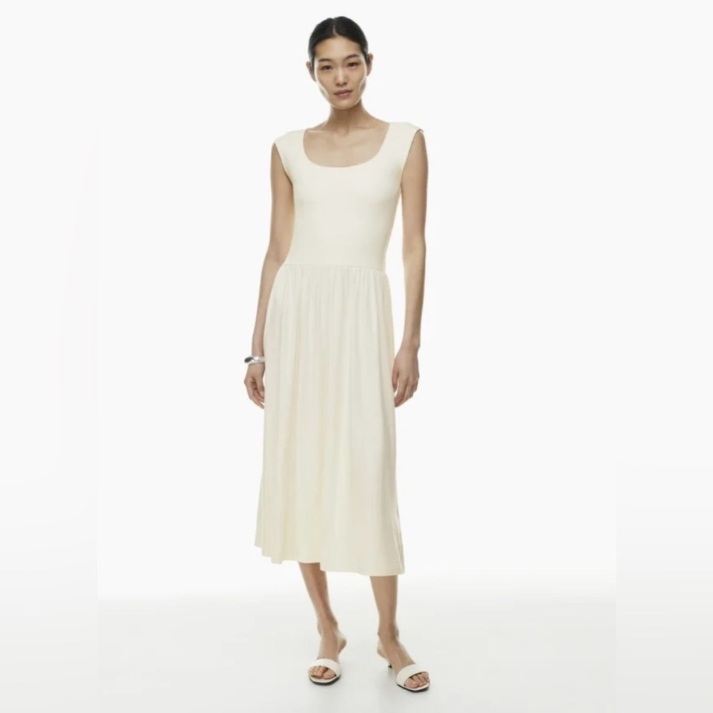 Aritzia Wilfred Cream Midi Dress